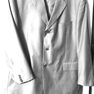 3/25$ Jean Paul Suit  grey pinstripes Milan Italy